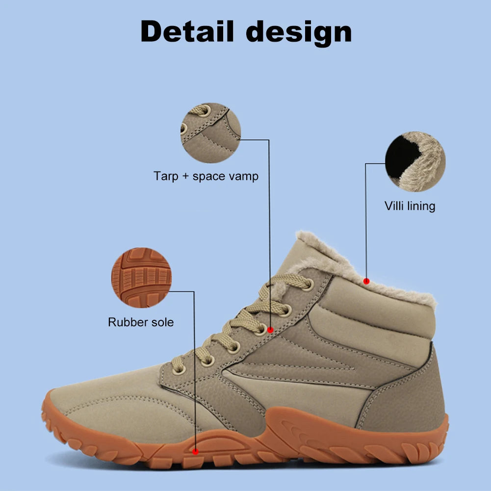 Winter Snow Boots Cold-Proof Trekking Shoes Anti slip Minimalist Five Finger Lightweight Hike Climb