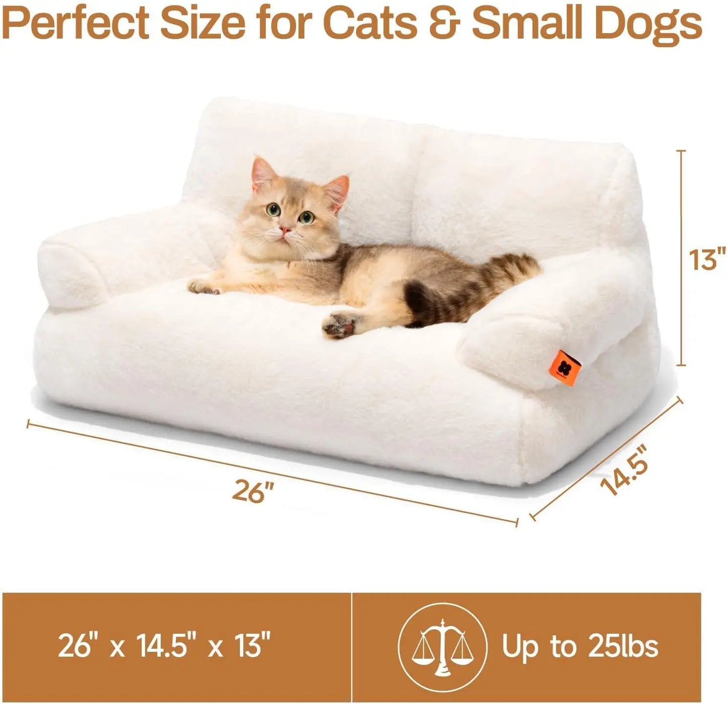 Pet Couch Bed 26×19×13 Inch WashableBeds for Medium Small dogs