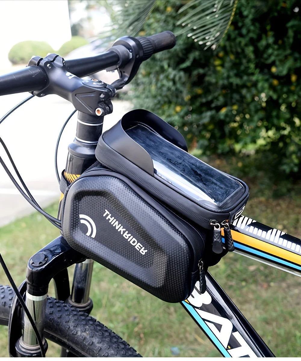 Bike Bag Frame Front Top Tube Cycling Bag Waterproof 7in Phone Case Touchscreen Bag MTB Pack