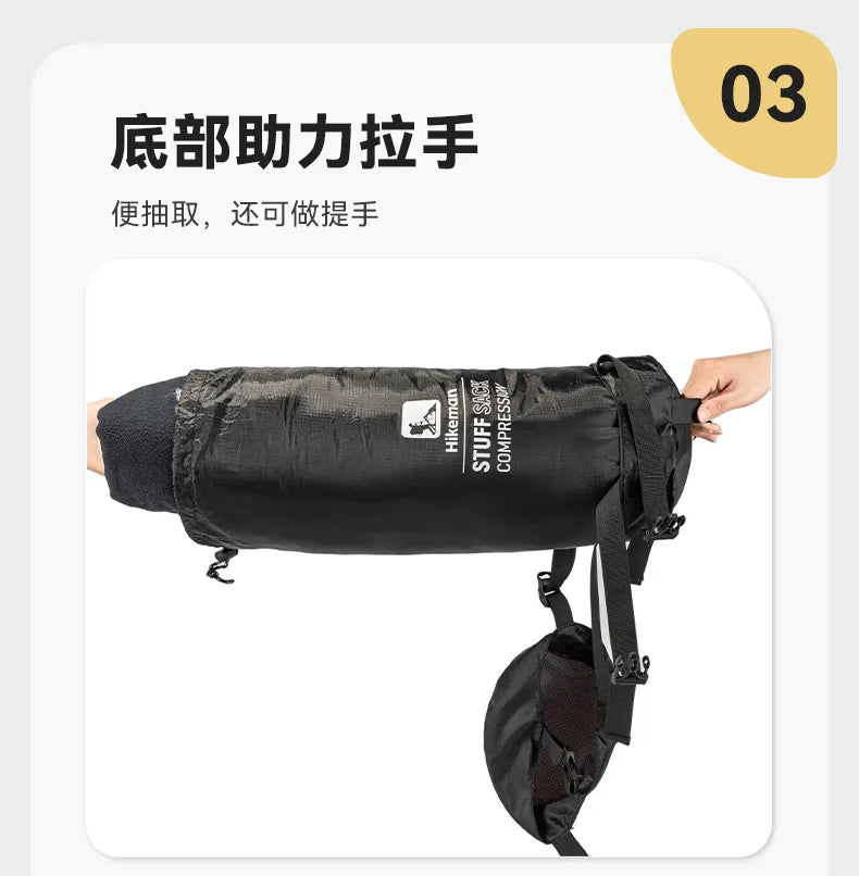 Outdoor Sleeping Bag Compression Bag Camping Travel Organizer Large Capacity Portable Compression Storage Bag for Camping Clothe