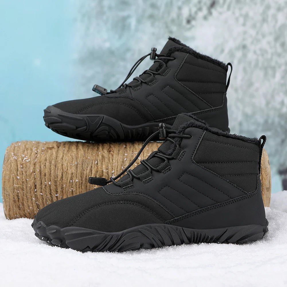 Winter Warm CampSneakers Women Men Rubber High Ankle Boots Waterprf Non-Slip Breathable TrekClimbing