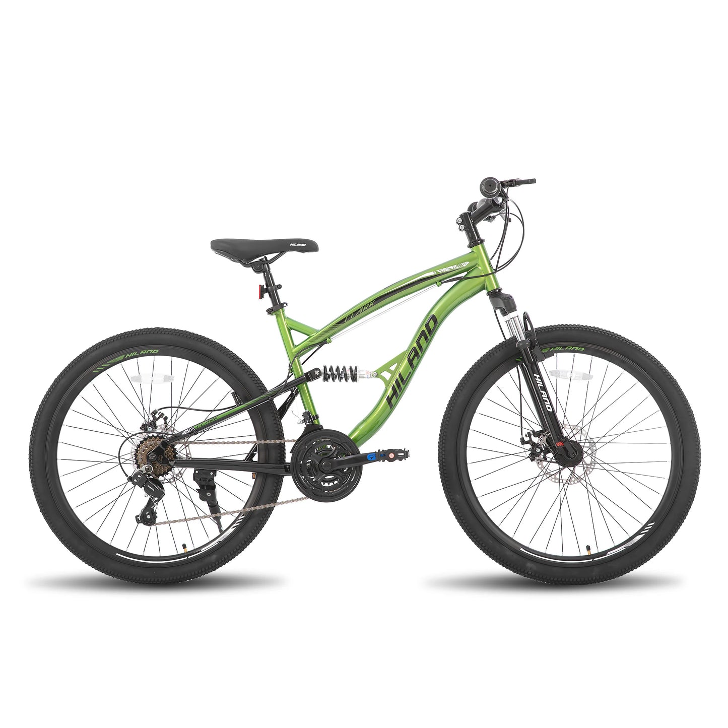 Full Suspension Mens Mountain Bike, 21 Speed, 26 Inch Wheel, Dual Disc Brake Adult Bicycle
