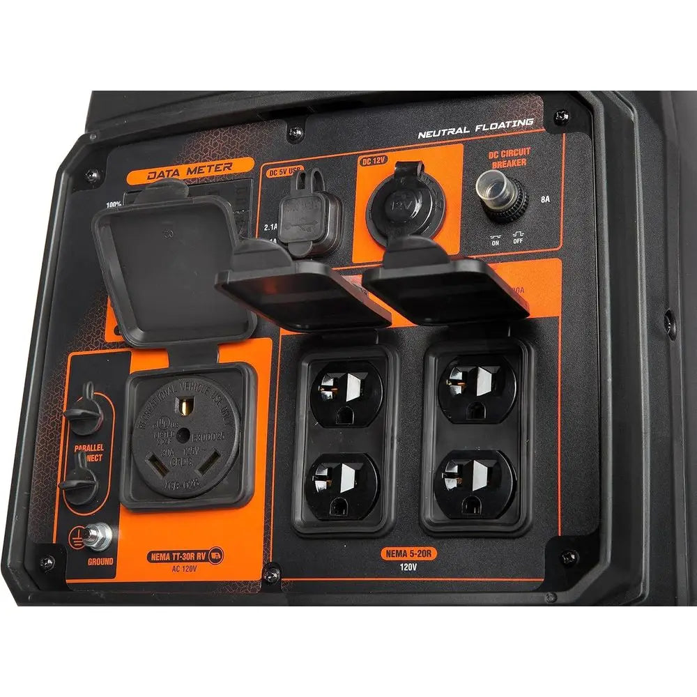 Portable 4800-Watt Ultra-Quiet RV Inverter Generator with Fuel Shut-Off Feature GAS-NOT SOLAR