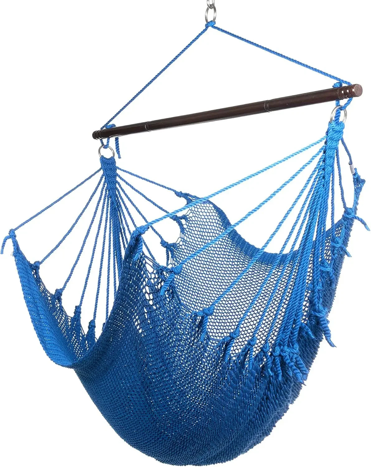 Jumbo Caribbean Hammock Chair with Footrest - 55 inch - Soft-Spun Polyester