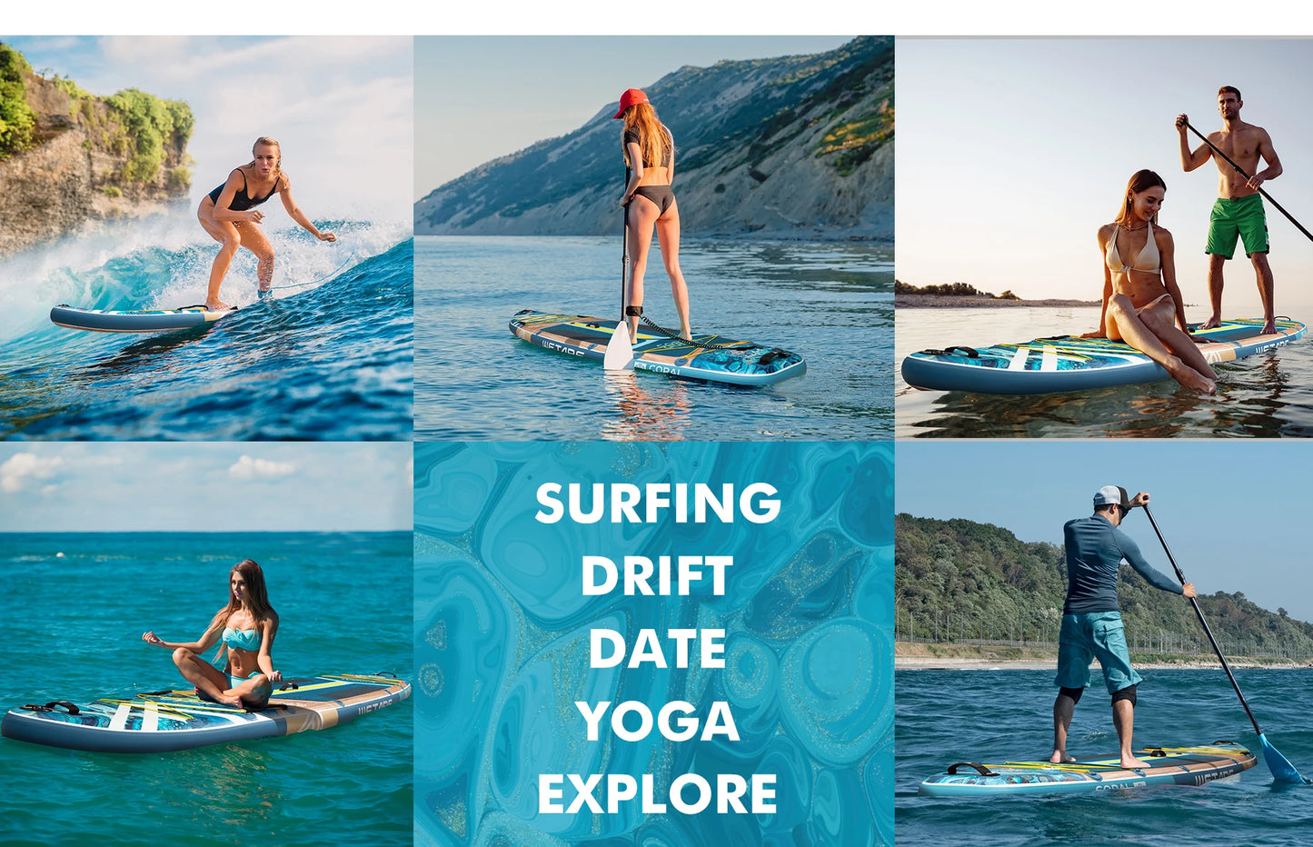 Waterproof Inflatable Paddle Board 11'6''x35''x6''Adult Standing Style Aquatic, Accessories