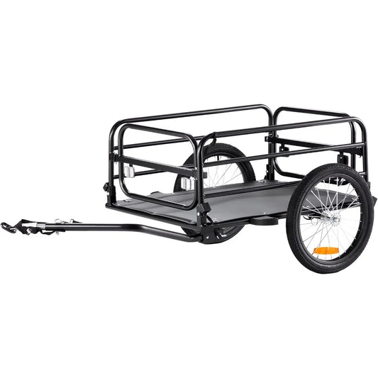 Bike Cargo Trailer, 88/100/160 lbs Load Capacity, Heavy-Duty Cart, Foldable Storage Universal Hitch