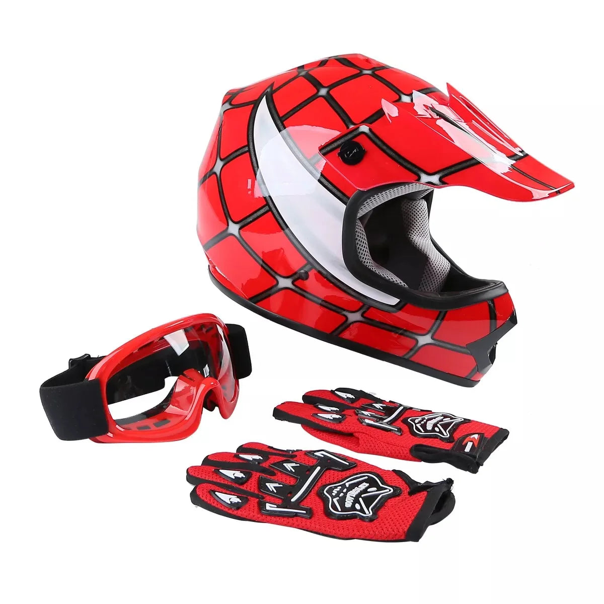 DOT Youth Helmet Child Kid Motocross Full Face Offroad Dirt Bike ATV S/M/L/XL
