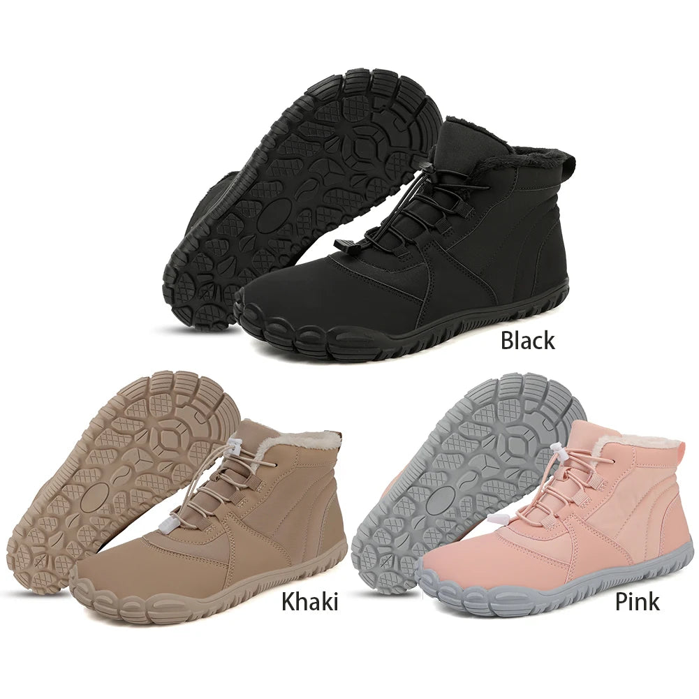 Winter Snow Boots Barefoot Hiking Anti Slip Cold-Proof Lightweight High-Top Booties for Men Women