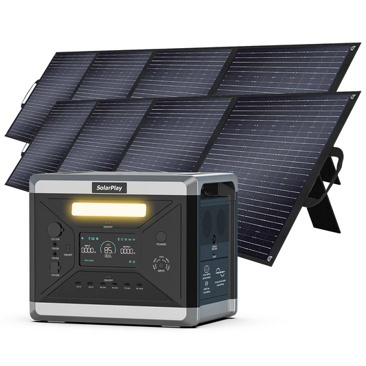 2400W/2160Wh Power Energy Stations Q2501 Rechargeable Batteries Solar Panels 200W FoldableOutdoor