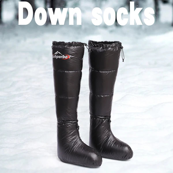 Camping Down Socks Down Boots Sleeping Bag Socks Down Boots Camping Sleep Boots