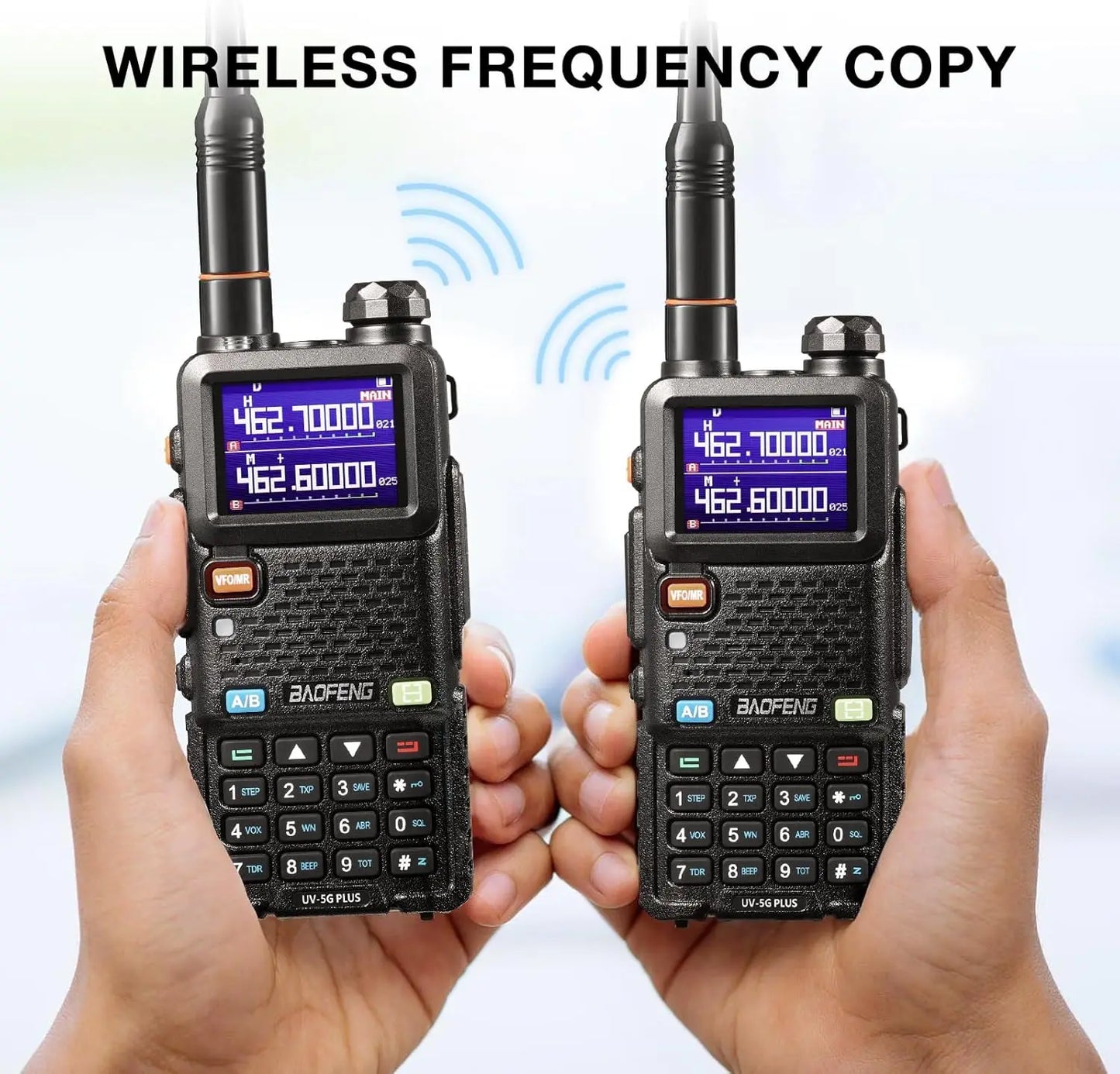 [Chirp Compatible]UV-5G Plus GMRS,Two Way Radio for Adult, 2500mAh Battery, 1 Pack999 Channels