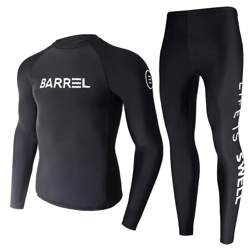 Oulylan Men Swimsuit Diving Suit Long Sleeve Quick Drying Wetsuit Summer Sun Protection Training