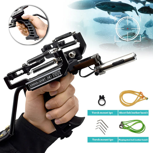 Professional Slingshot Metal Laser Fishing Hunting Catapult High Duty Powerful Sling Shot Arrow Rest