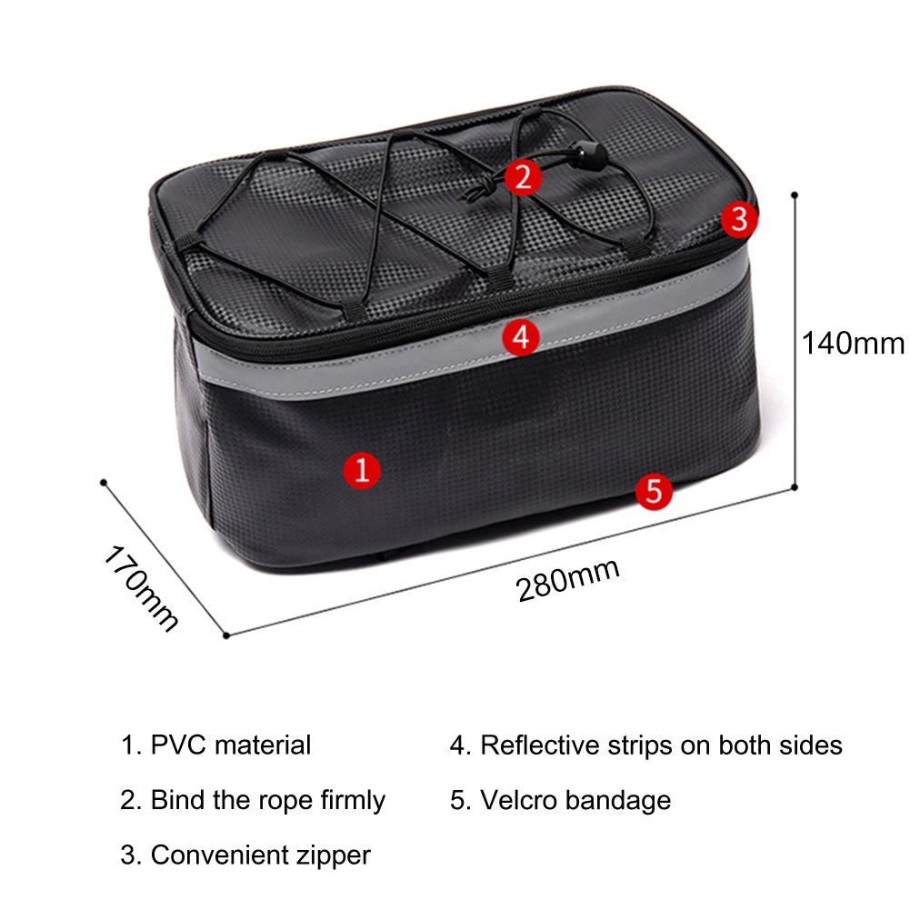 Bike Backseat Trunk Storage Bag Large, Anti-splashing Waterproof, Rack Bags Multi-function