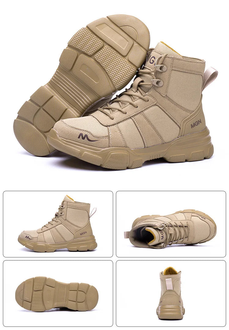 Boots Indestructible Safety Men Steel Toe  Puncture-Proof Sneakers; Women Non Slip Work Shoes