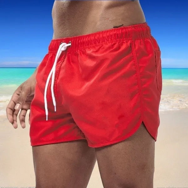 2025 New Summer Men's Brand Beachwear Sexy Swim Trunks Low Waist Breathable Beach Wear Surf