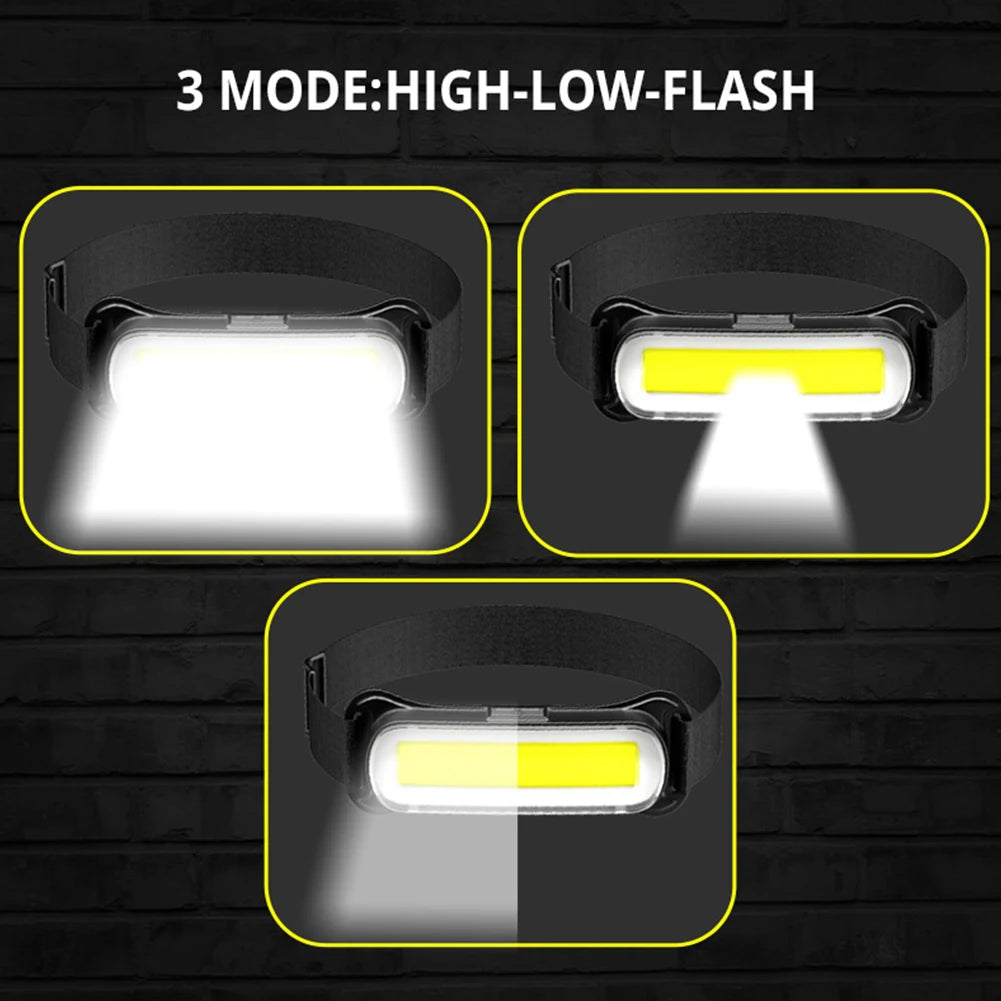 USB Rechargeable LED Headlamp Waterproof Adjustable band Flashlight Camping Running Cycling Fishing