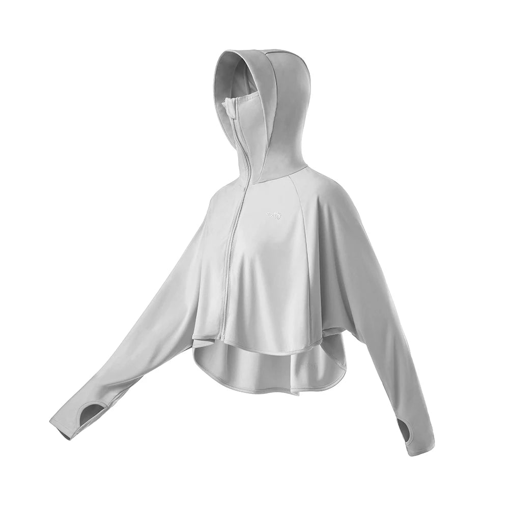 Sunscreen Jackets Women UV Protection Clothing UPF50+ Hoodie Breathable Coats, Running Cycling