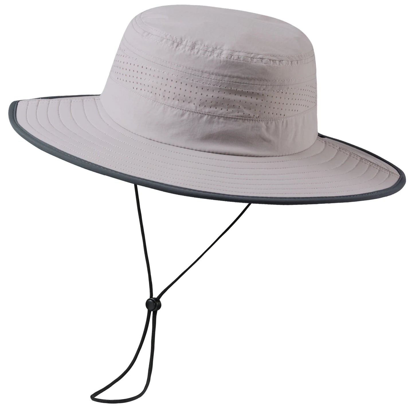 UPF 50+ Foldable Brim Water-Resistant Sun Bucket Hat with Perforated Mesh Adjust for Men Women