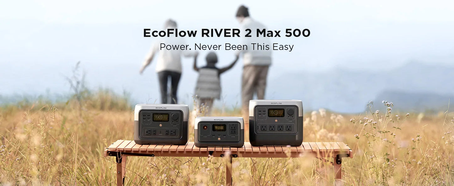 Portable Power Station' 2 Max, 499Wh/512Wh LiFePO4 Battery/ 1 Hour Fast Charge upto 1000W Output