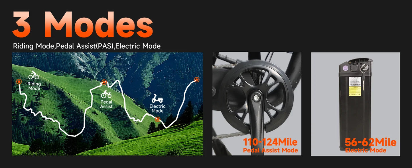 【1 Year Warranty E- Bicycle 60V 30AH Battery 42 MPH  Adult Electric Motorcycle