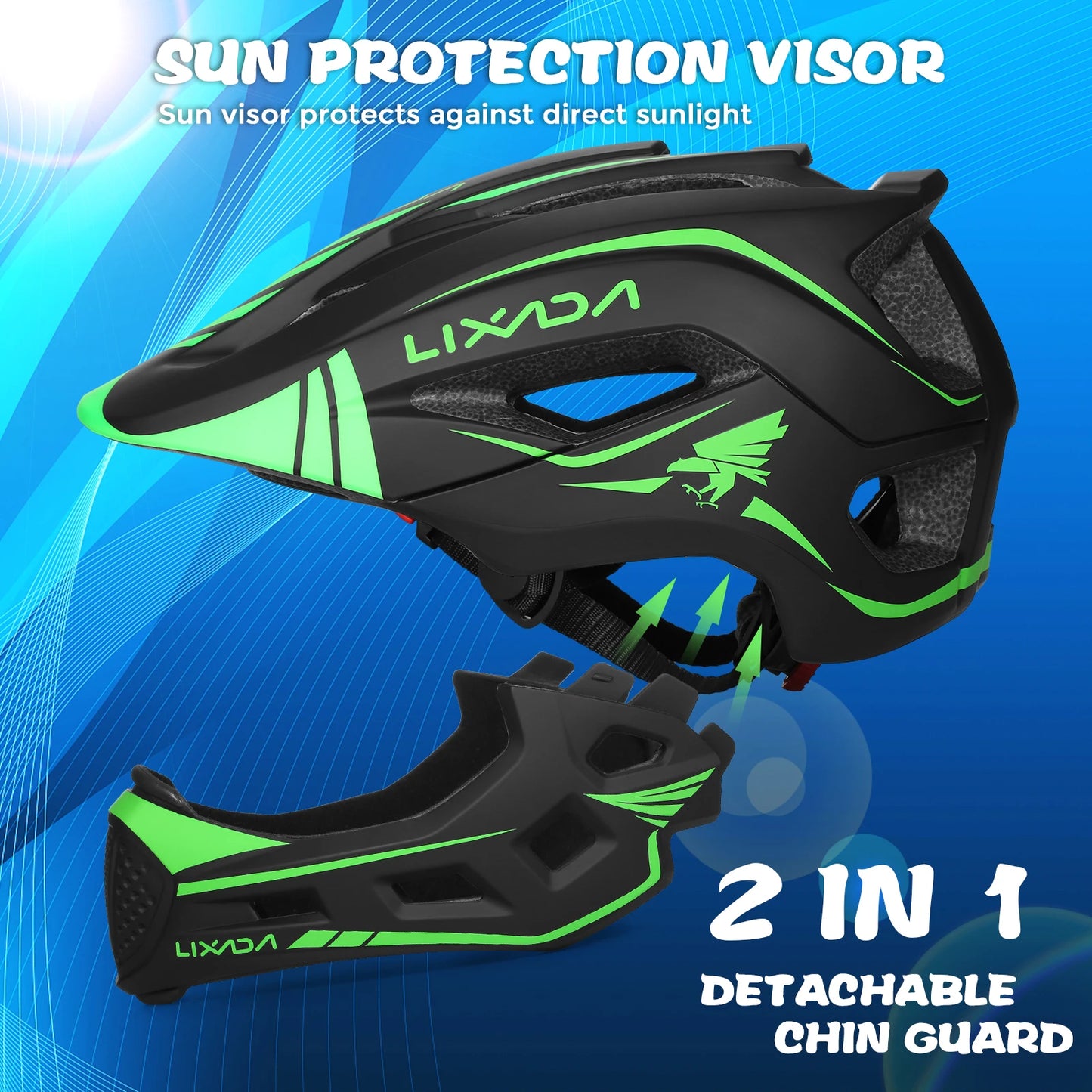 Kids Bicycle Helmet,Sports, Full Face Helmet, Roller Skating Helmet Guard for Cycling Scooter