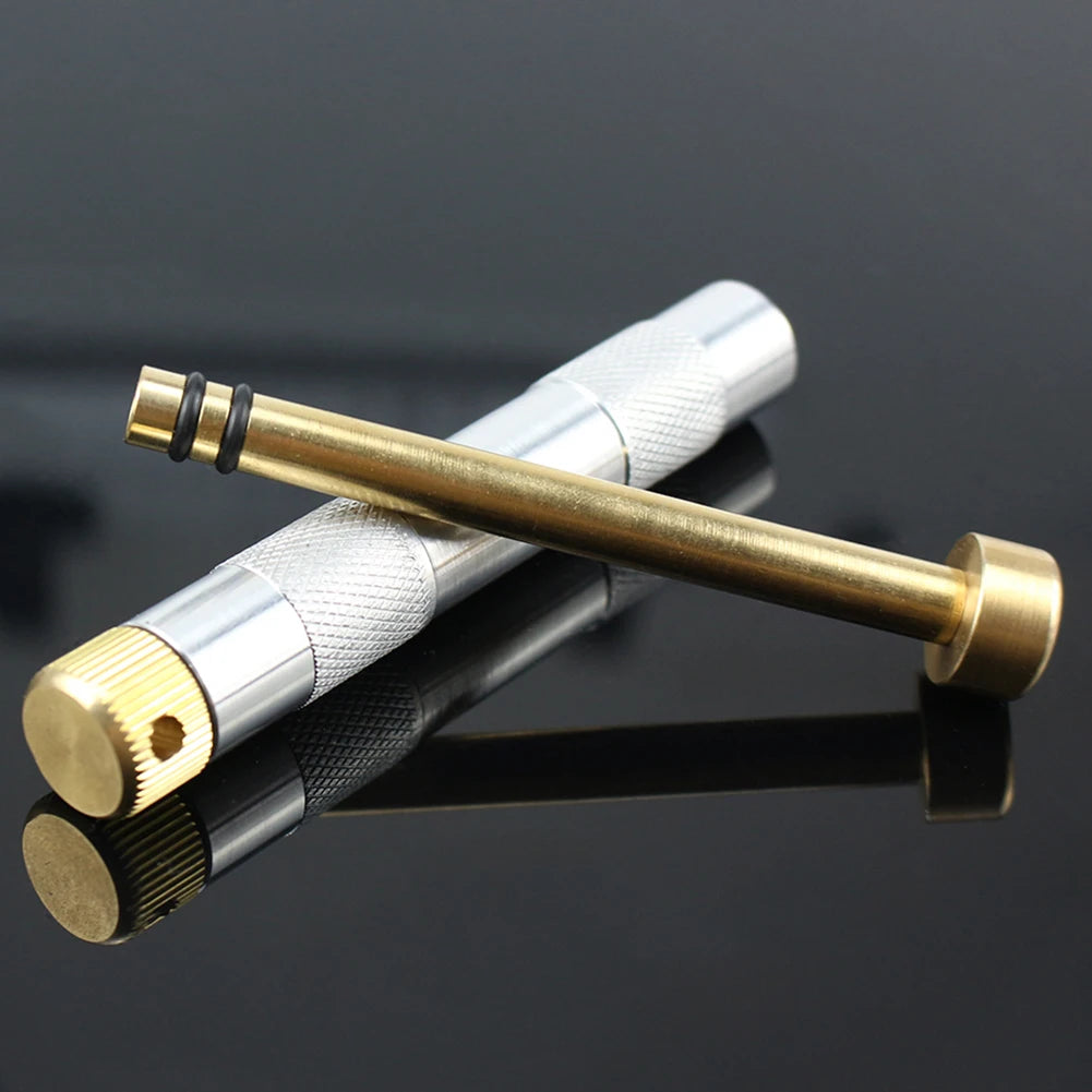 Brass Camping Fire Tube Portable Air Compression Emergency Fire Pipes Survival Tool,Hiking