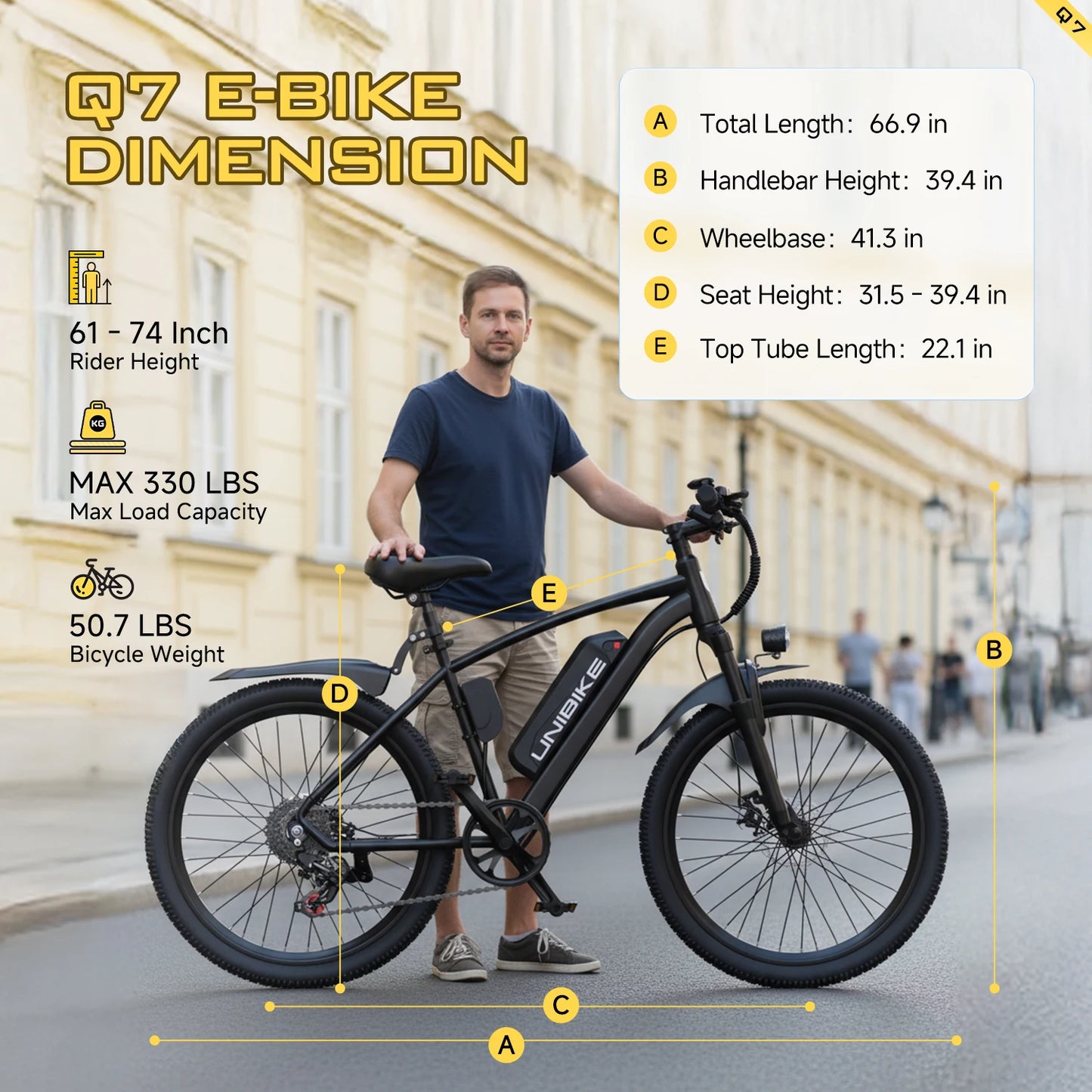 26'' E-Bike, Adults,750W Peak Motor Mountain,22MPH, upto45 Miles,7-Speed,Removable Battery