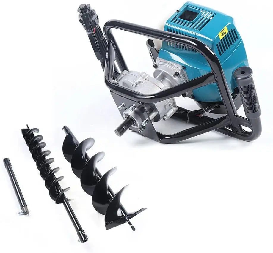 52CC Post Hole Digger 2-Stroke 2.3HP 1.7KW Gas  Hole Digger,Earth Auger, 2 Drill Bits (4" & 8")