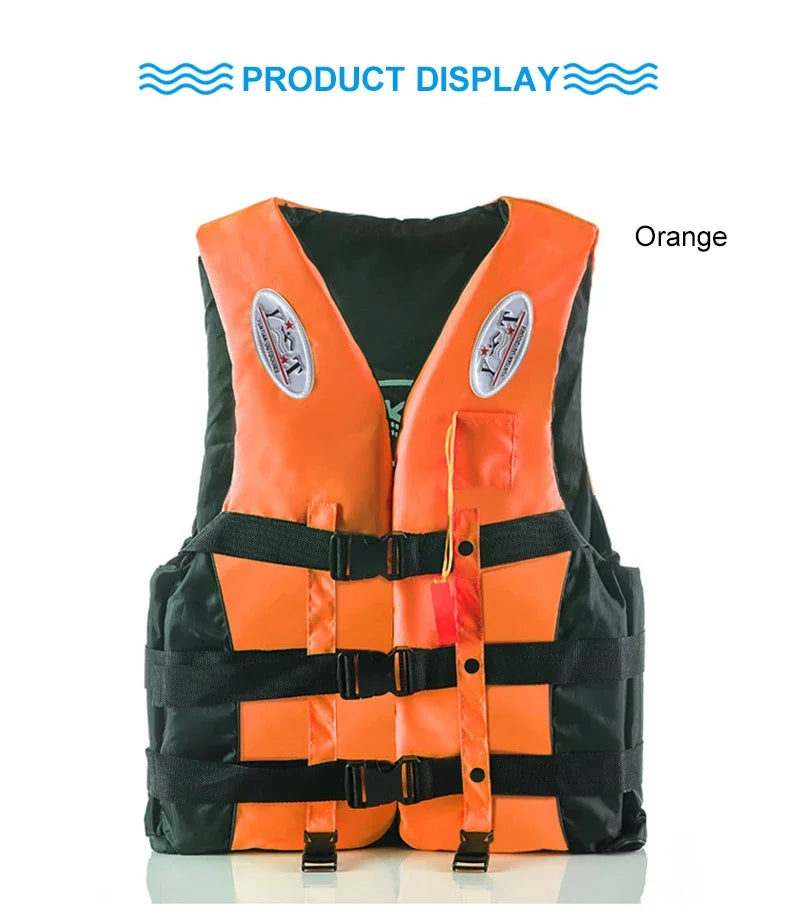 Adult Children Life Jacket High Quality Safety Vest Polyester Swimming Boating Surfing Sailing