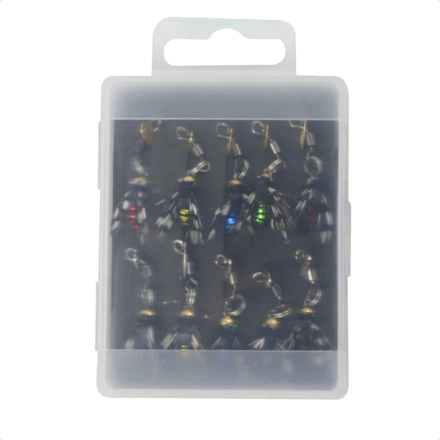 10pcs 8# Fly Fishing Bait Sets 4-color Micro Fly Fishing Spool