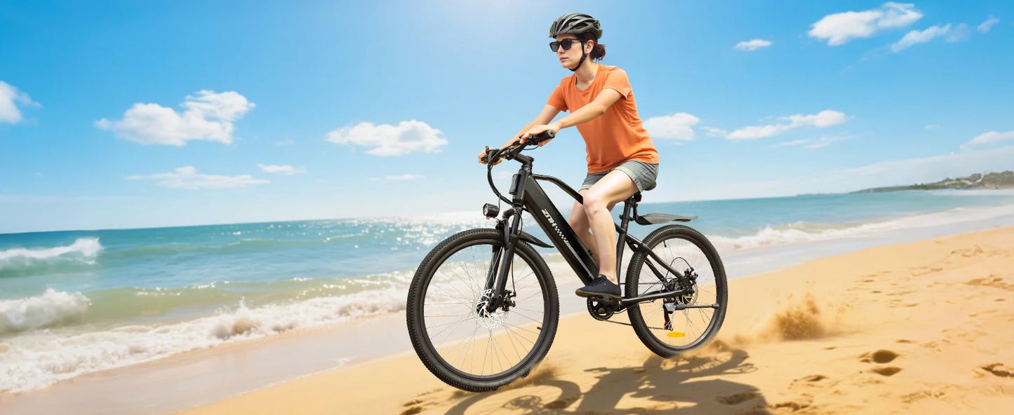 E-Bicycle, Adults,1000W Peak Motor,48V Removable Battery,20MPH,26" Tire E-Bike, 7-Speed,50 Miles