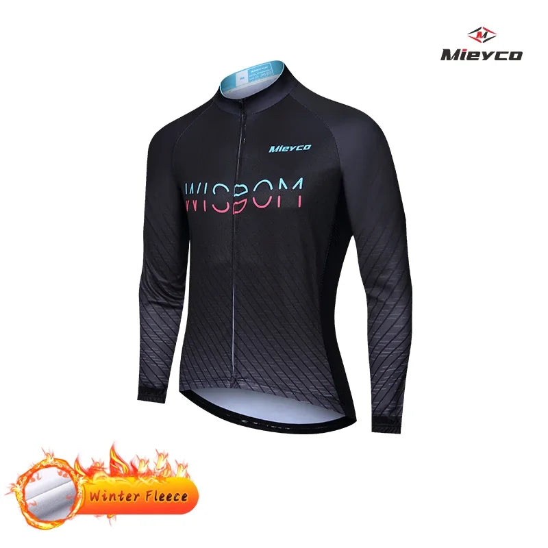 2022 Winter Thermal Fleece Men's Cycling Jersey - Mountain Bike Racing Sportswear