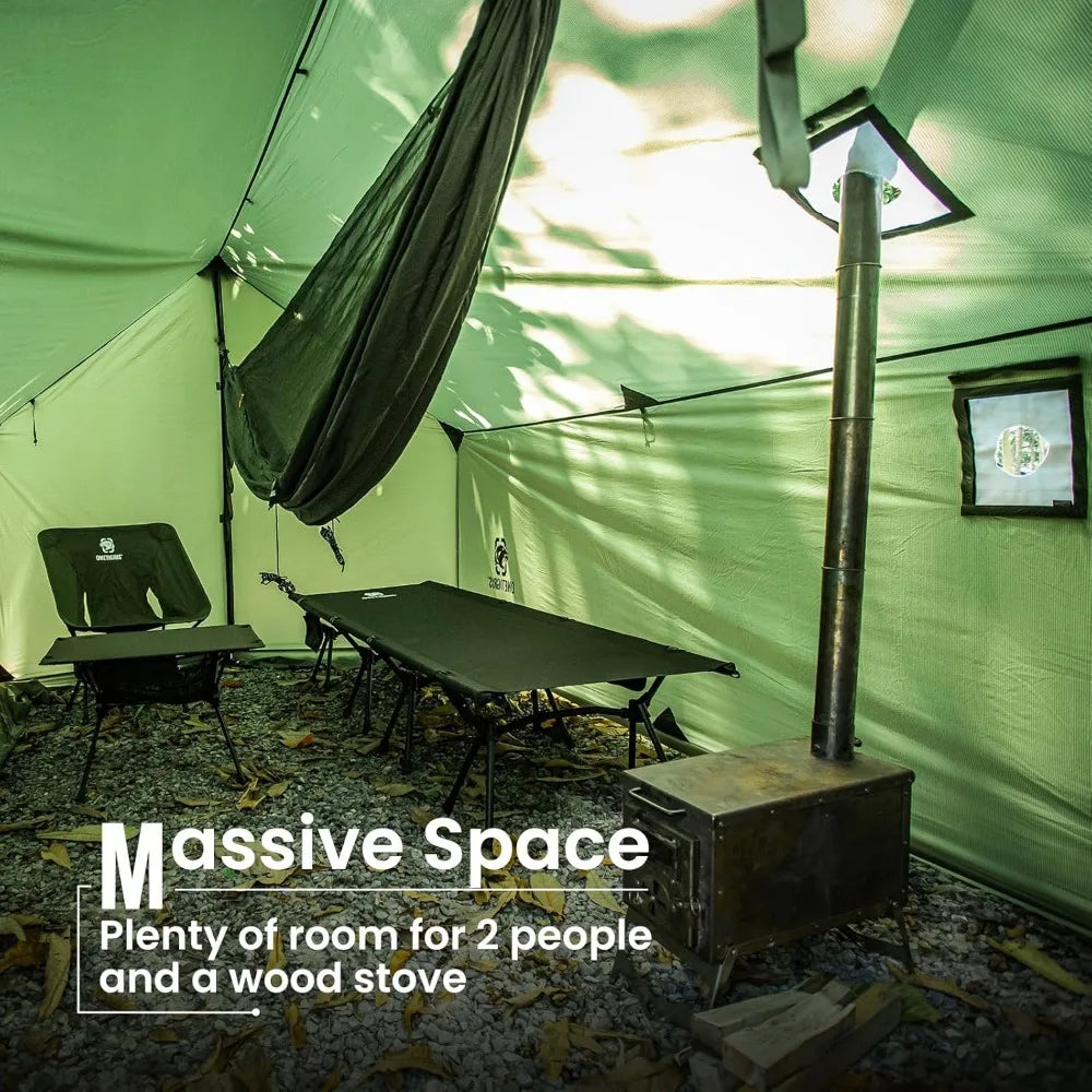 Hammock Hot Tent, Stove Jack - Spacious, Versatile Wall Tent with Snow Skirt - 3000mm Waterproof
