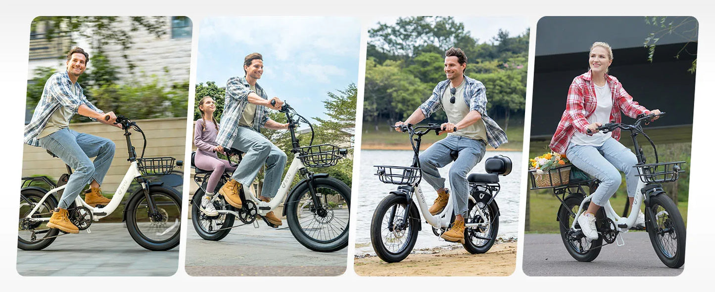 E-Bicycle Peak 1000W Motor 48V15.6AH Lithium Battery Hdraulic Brake 20*3.0 Inch Fat Tire