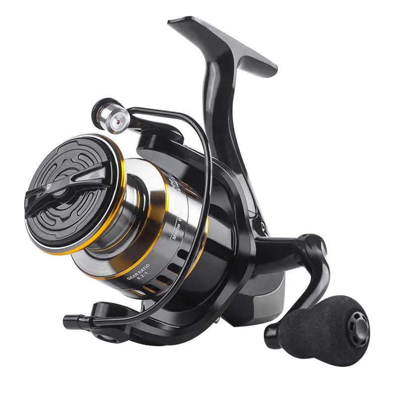 1 Piece Two-Hand Rotating Fishing Reel, He1000-7000 Series, 5.2:1 Gear Ratio, 22.05lb Extraction