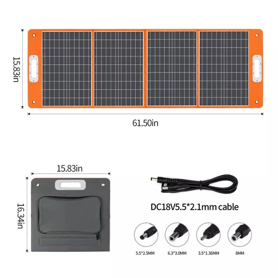 A501 Portable Power Station 540Wh 500W Pure Sine Wave Solar Generator, 100W Solar Panel Complete