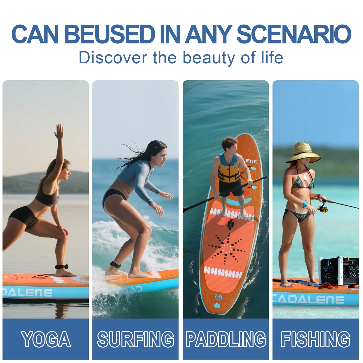 10' Inflatable Stand Up Paddle Board, Premium SUP Accessories, Non-Slip Comfort Deck,Youth & Adult