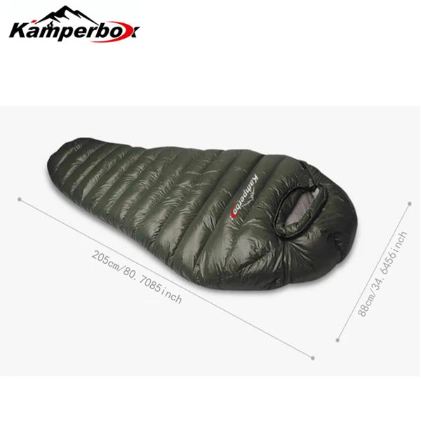 Kamperbox Outdoor Camping Down Sleeping Bag Winter Warm Sleeping Bag Camping Waterproof