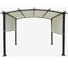 Patio Gazebo 10x12, Heavy Duty Soft Top Gazebos, Double Roofs, Anti-UV  Privacy Curtains & Netting