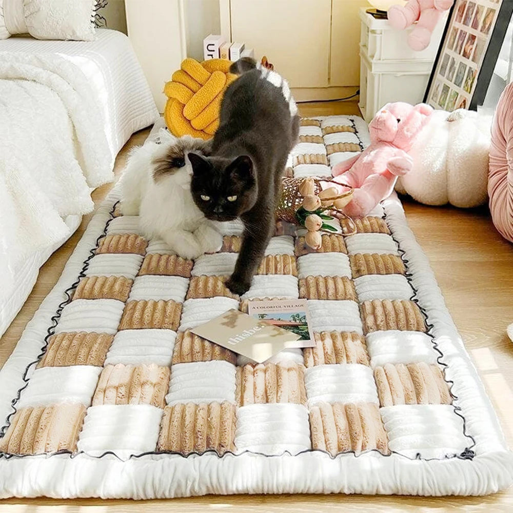 Dog Bed Mat Warm ,Cat Scratchable Blanket Anti-slip Washable Cushion Sofa Cover Protector Large Dogs