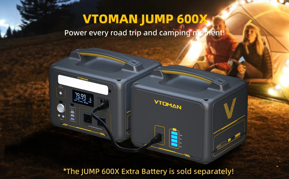 600X with 110W Solar Panel included,600W 299Wh LiFePO4 Solar Charger