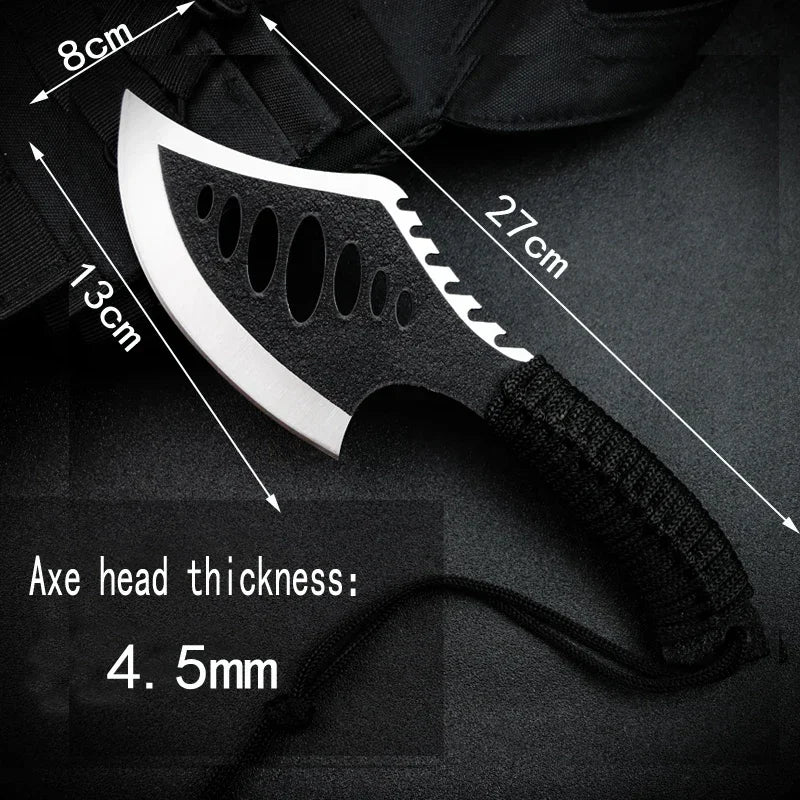 Compact Outdoor Tomahawk: Stainless Steel Blade, Non-Slip Handle, Jungle Machete & SurvivalTool