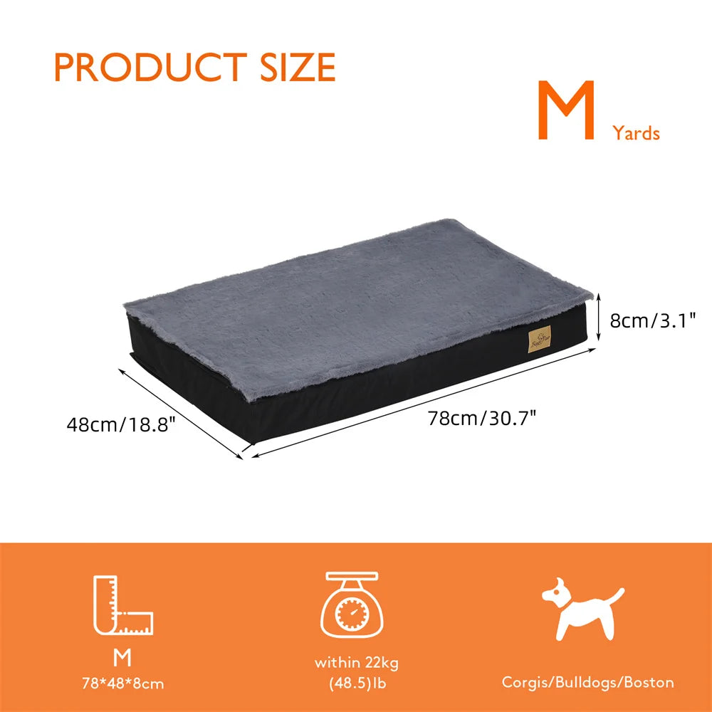 Large Orthopaedic Waterproof Cushion Pet Mattress 2 In 1 Pet Dog Crate Bed with Removable Cover