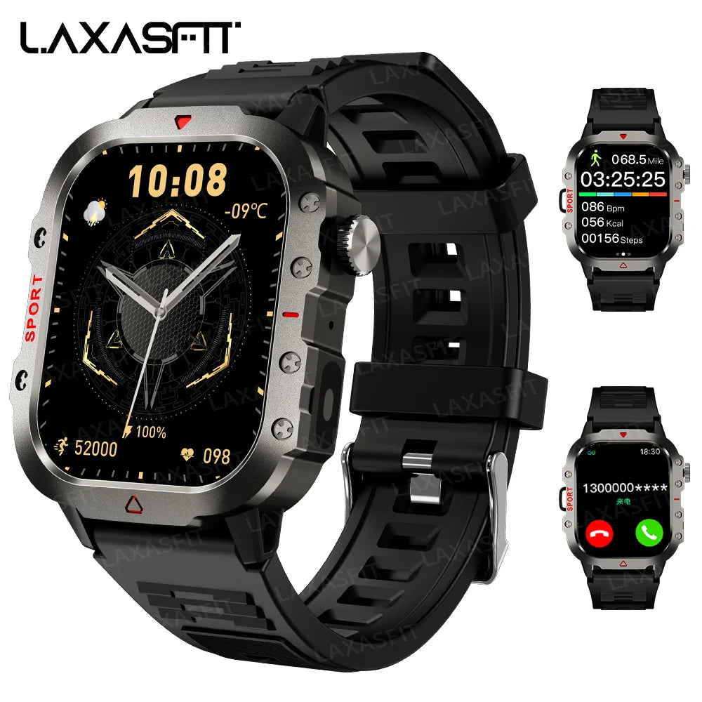 Smart Watch Bluetooth Voice Call LED Flashlight Health Monitor Outdoor Sports Smart