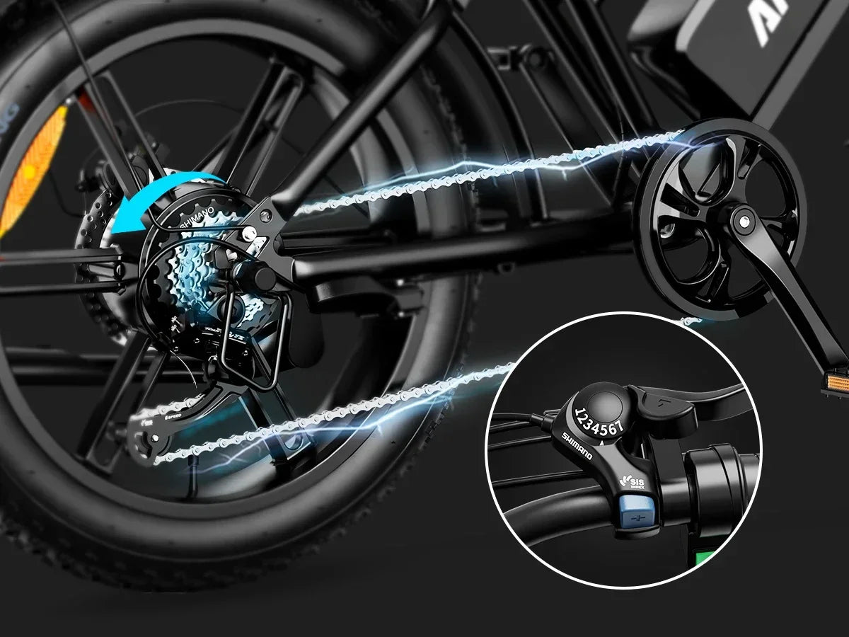 Ebike 2025 G60 Adult 1000W Powerful Motor, 48V 20AH Removable Battery, 20" All-Terrain Tires-