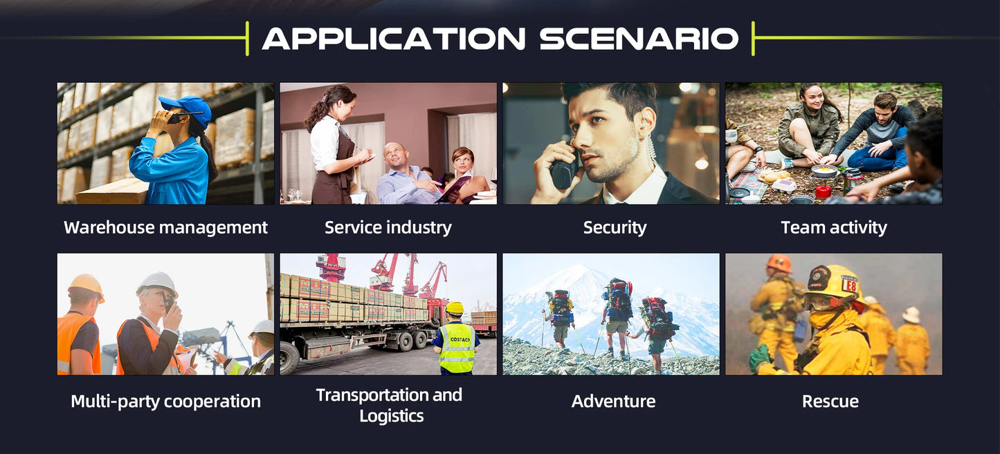 Walkie Talkie Phone APP Wireless Program HAM Air Band Long Range Radio USB Type-C Cable Prog/Charge