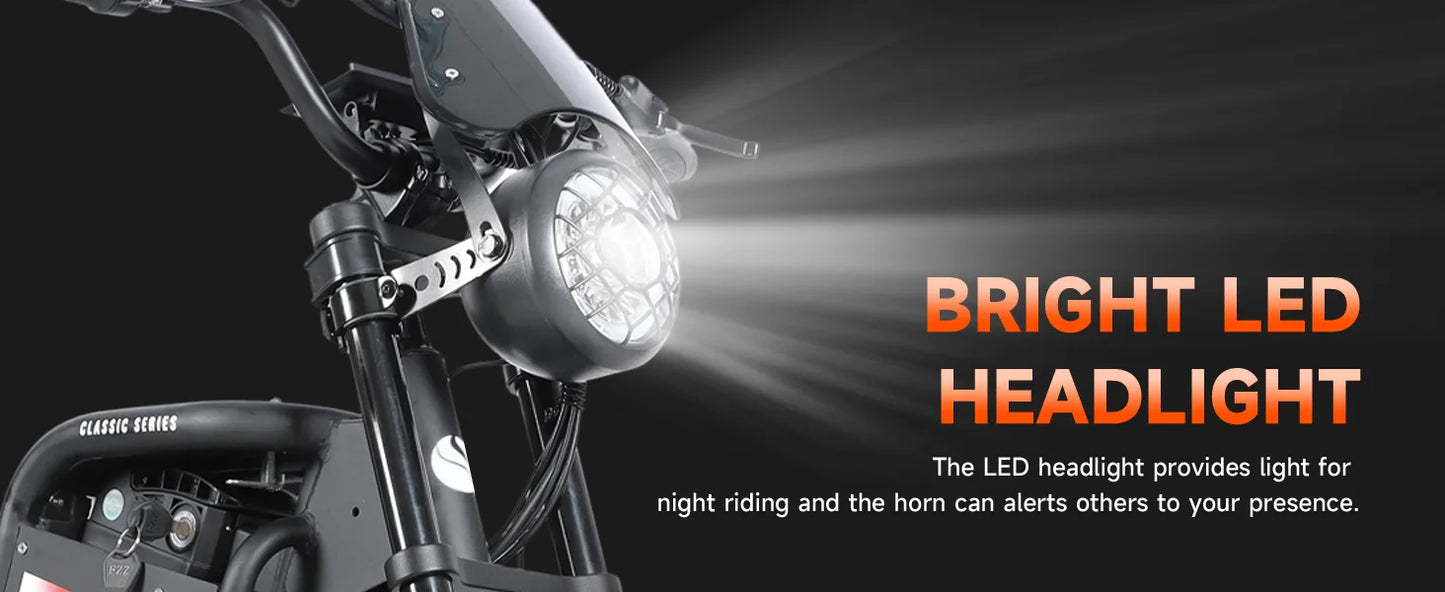 【1 Year Warranty E- Bicycle 60V 30AH Battery 42 MPH  Adult Electric Motorcycle