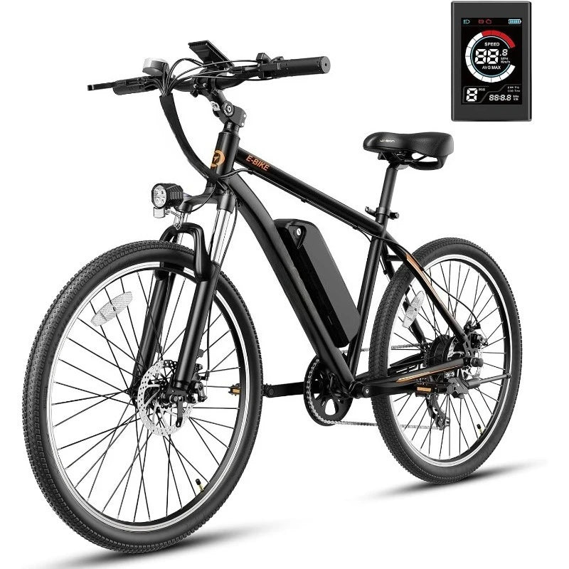 Electric Bike, Adults,Peak 500W Brushless Motor, 40Miles 20MPH Commuting Mountain Bike with 360Wh