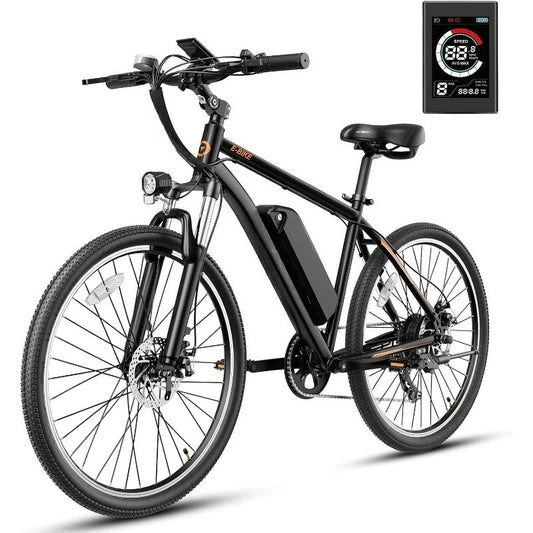Electric Bike, Adults,Peak 500W Brushless Motor, 40Miles 20MPH Commuting Mountain Bike with 360Wh